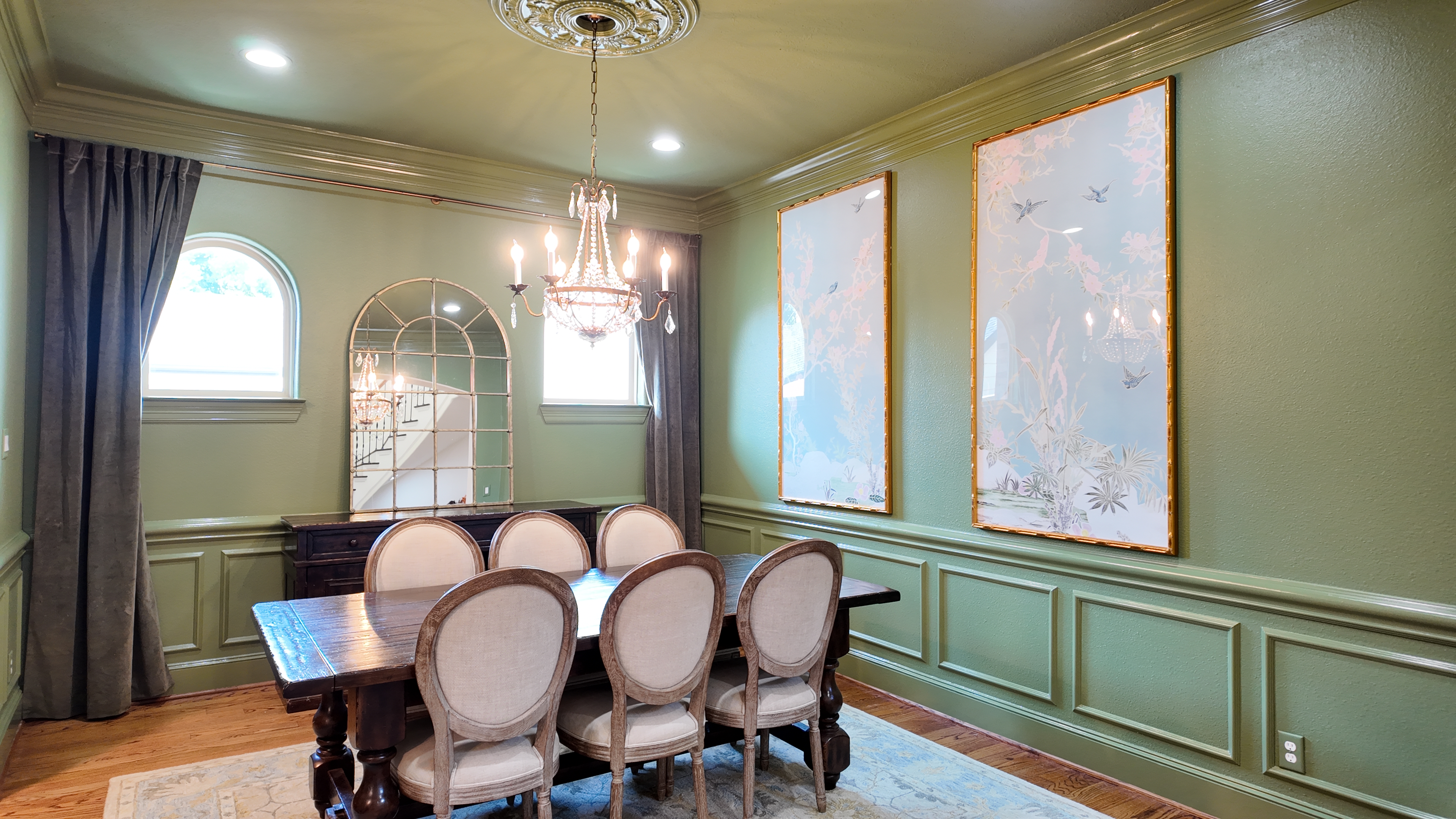 Color Drenched Dining Room In Memorial 