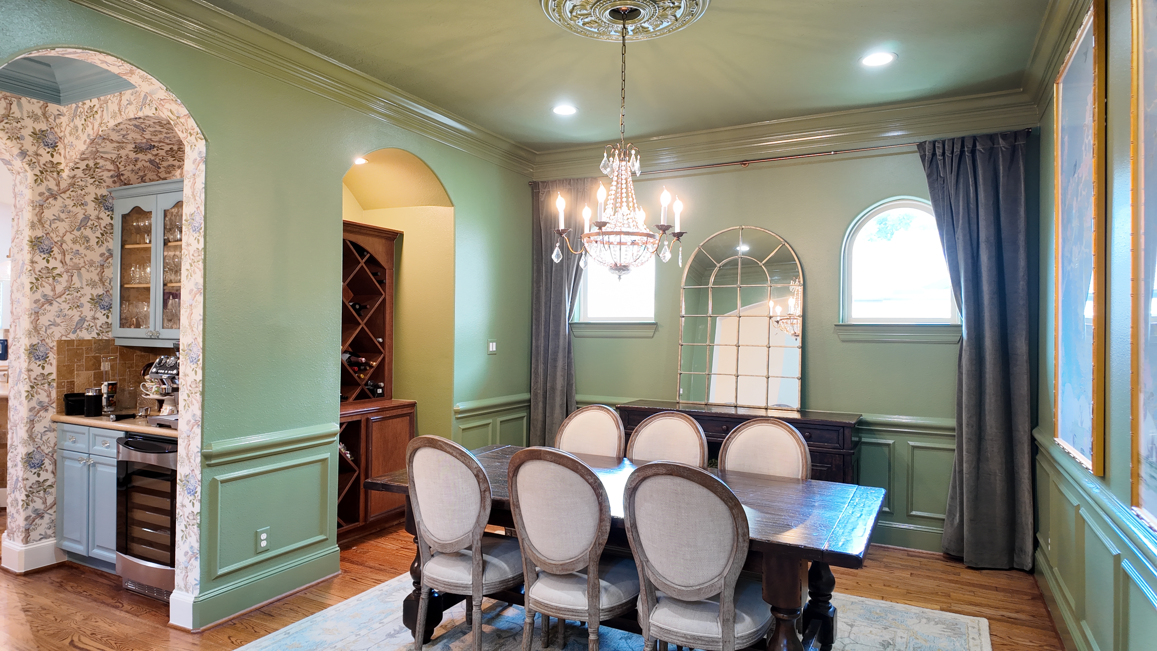 Color Drenched Dining Room In Memorial 